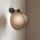 Wandlampe Stoff Metall Ø 20 cm rund Schwarz Beige E27 THAIS