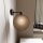 Wandlampe Stoff Metall Ø 20 cm rund Schwarz Beige E27 THAIS