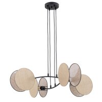 Hängelampe L: 82 cm H: max. 100 cm verstellbar Stoff...