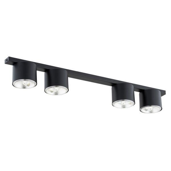 Deckenlampe Schwarz 90 cm lang 4-flammig GU10 AR111 Metall