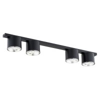 Deckenlampe Schwarz 90 cm lang 4-flammig GU10 AR111 Metall