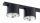 Deckenlampe Schwarz 90 cm lang 4-flammig GU10 AR111 Metall