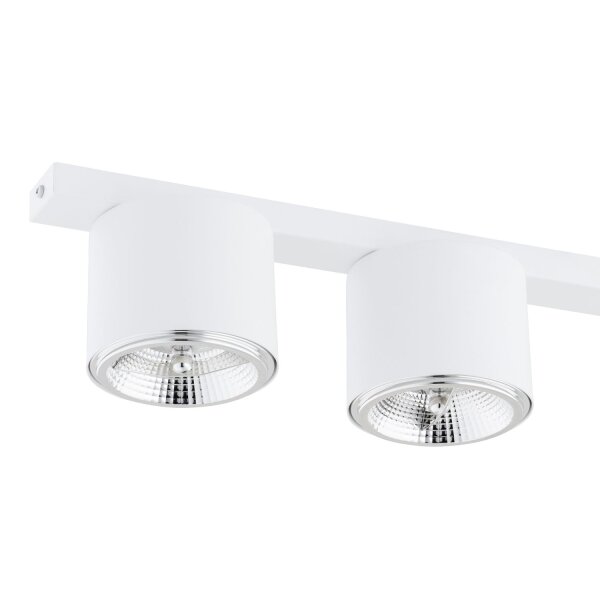 Deckenlampe Metall Weiß 90 cm lang 4-flammig GU10 AR111