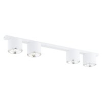 Deckenlampe Metall Weiß 90 cm lang 4-flammig GU10...
