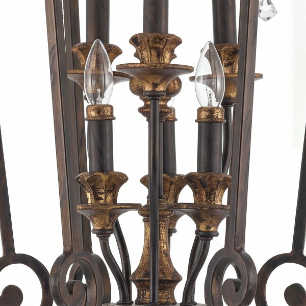 Kronleuchter GOTICA 4 Bronze 6-flmg Rustikal Lampe
