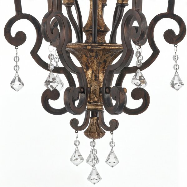Kronleuchter GOTICA 4 Bronze 6-flmg Rustikal Lampe