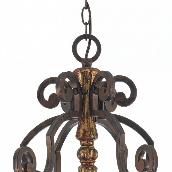Kronleuchter GOTICA 4 Bronze 6-flmg Rustikal Lampe