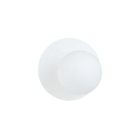 Wandleuchte Glas Metall Weiß Ø 20 cm rund...