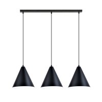 Hängelampe Metall L: 92 cm Schwarz Weiß E27...