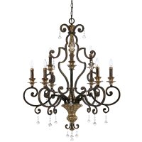 Kronleuchter GOTICA 4 9xE14 kürzbar Rustikal Lampe