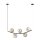 Pendelleuchte Rauchglas Metall B: 80 cm H: max. 1 m 5x E14
