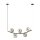 Pendelleuchte Rauchglas Metall B: 80 cm H: max. 1 m 5x E14