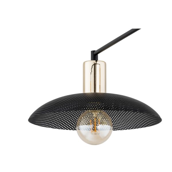 Deckenlampe groß 100 cm lang in Schwarz Gold 4x E27 Metall