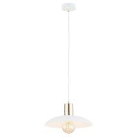 H&auml;ngeleuchte Wei&szlig; Gold &Oslash; 30 cm H: max. 100 cm verstellbar E27