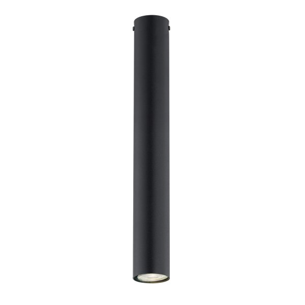 Aufputz Deckenlampe Metall H: 45 cm D: 6 cm Schwarz GU10