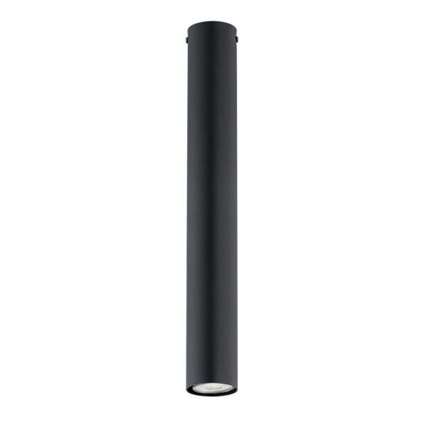 Aufputz Deckenlampe Metall H: 45 cm D: 6 cm Schwarz GU10