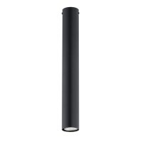 Aufputz Deckenlampe Metall H: 45 cm D: 6 cm Schwarz GU10