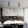 Aufputz Deckenlampe Metall H: 45 cm D: 6 cm Schwarz GU10