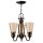 Kronleuchter Bronze Beige 3-flammig B:40,6 cm E27 Glas