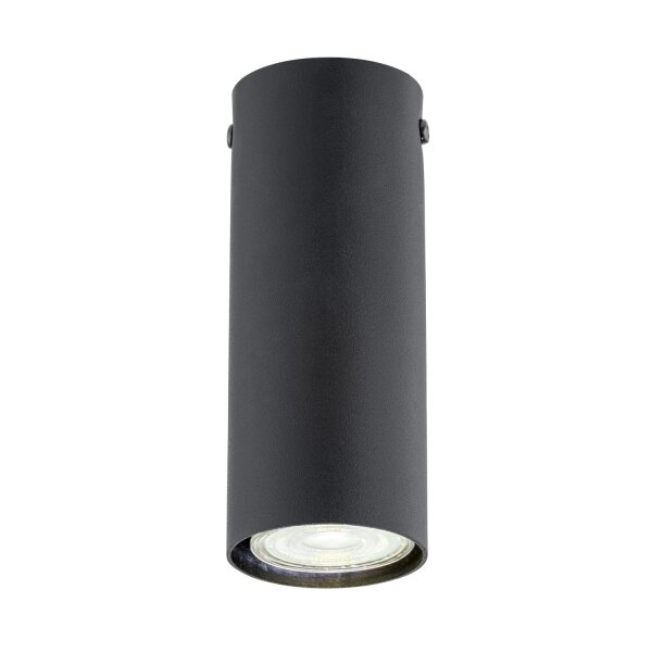 Deckenspot Metall rund Ø 6 cm Schwarz GU10 Modern Aufputz