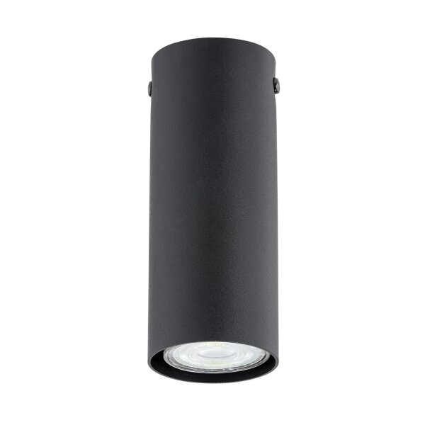 Deckenspot Metall rund Ø 6 cm Schwarz GU10 Modern Aufputz