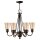 Kronleuchter Bronze Beige 6-flammig B:66 cm E27 Glas