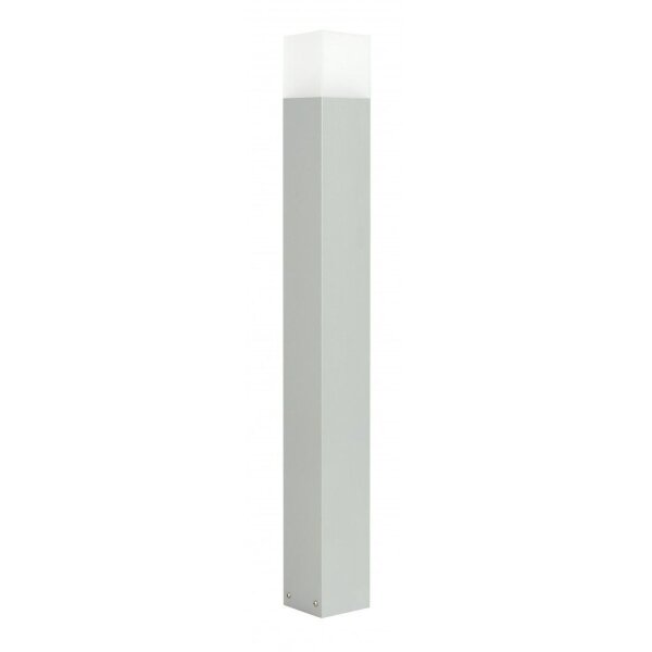 Wegeleuchte in Silber 100 cm IP44 eckig blendarm