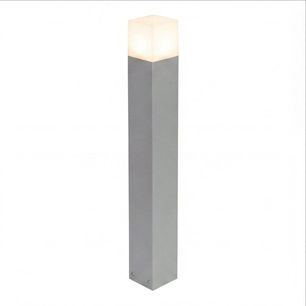 Wegeleuchte in Silber 100 cm IP44 eckig blendarm