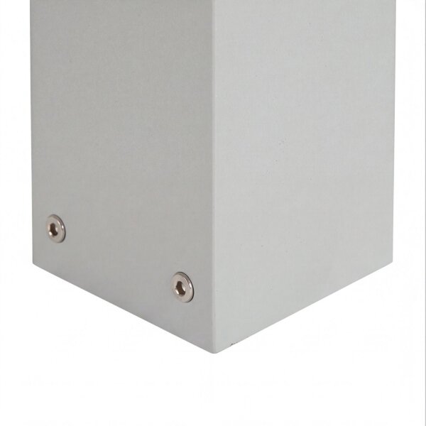 Wegeleuchte in Silber 100 cm IP44 eckig blendarm