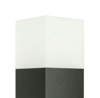 Schwarze Wegeleuchte 100 cm IP44 blendarm eckig