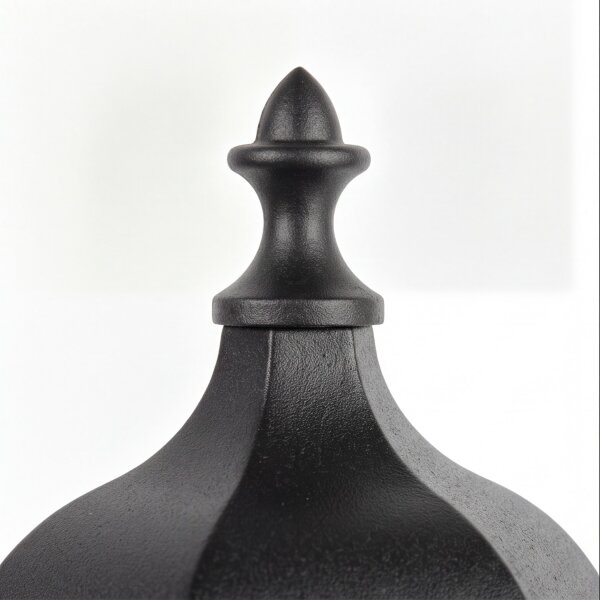 Schwarze Wegeleuchte 114cm Rustikal Aluminium Glas