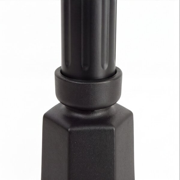 Schwarze Wegeleuchte 114cm Rustikal Aluminium Glas