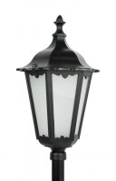 Schwarze Wegeleuchte 114cm Rustikal Aluminium Glas