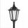 Schwarze Wegeleuchte 114cm Rustikal Aluminium Glas