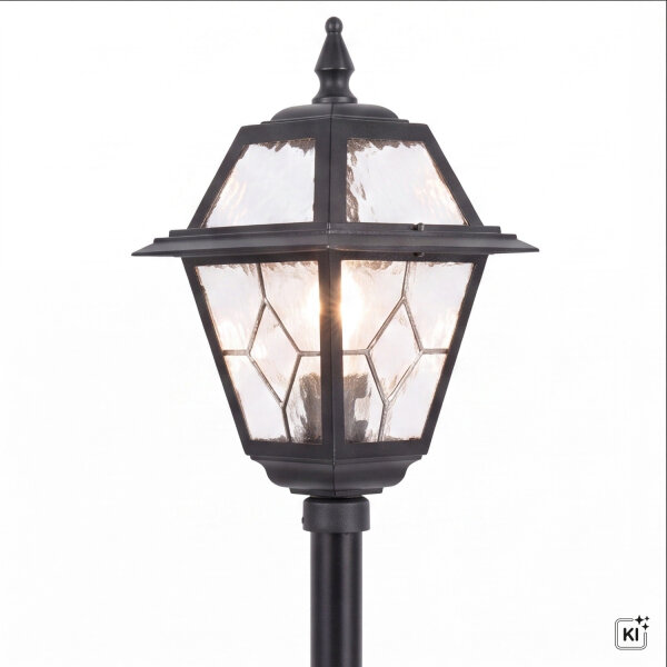 Rustikale Wegeleuchte 160cm IP43 Aluminium Glas