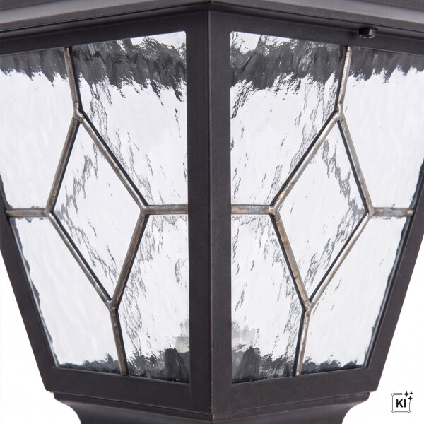 Rustikale Wegeleuchte 160cm IP43 Aluminium Glas