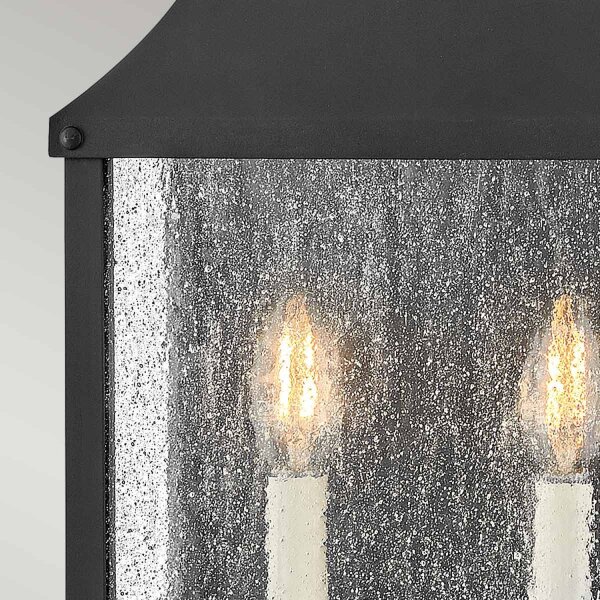Außenleuchte Wand Vintage H: 44 cm IP44 Schwarz antik 2x E14