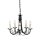 Kronleuchter GOTICA 5 Schwarz 5xE14 k&uuml;rzbar Lampe