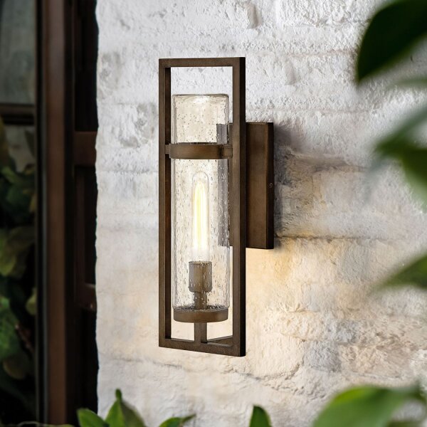 Wandleuchte außen IP44 in Bronze Antik E27 Vintage JASMINE