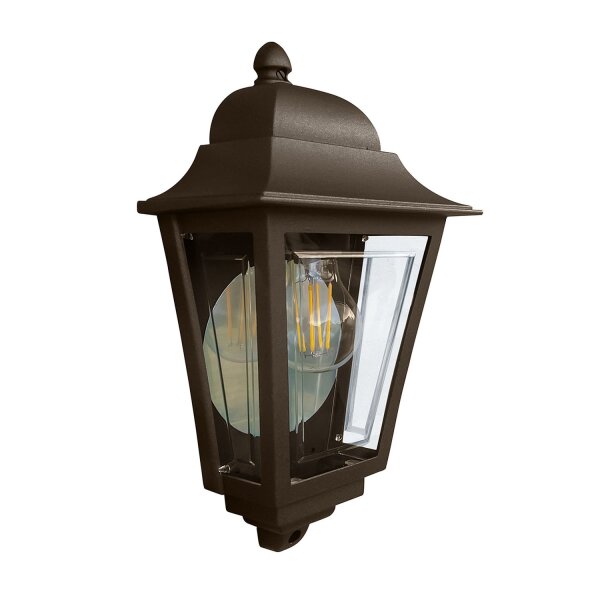 Wandlampe außen Rustikal E27 IP44 Aluminium in Bronze GRACIE
