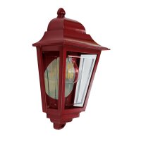 Wandleuchte außen IP44 E27 Aluminium Rustikal Rot...