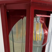 Wandleuchte außen IP44 E27 Aluminium Rustikal Rot...