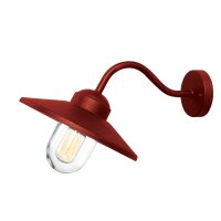 Wand Au&szlig;enleuchte Edelstahl Glas E27 IP44 Maritim Rot