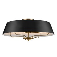 Deckenlampe rund höhenverstellbar 4x E14 in Schwarz...