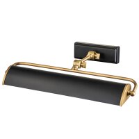 Bilderleuchte Schwarz Messing 44,5 cm Metall verstellbar