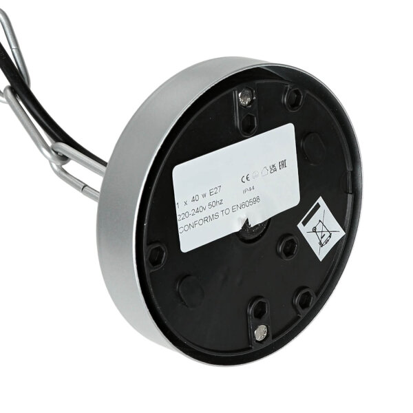 Außenlampe Edelstahl E27 IP44 in Silber Maritim
