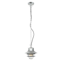 Außenlampe Edelstahl E27 IP44 in Silber Maritim