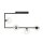 Deckenlampe Glas Metall 83 cm lang Schwarz E14 4-flammig