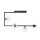 Deckenlampe Glas Metall 83 cm lang Schwarz E14 4-flammig