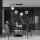 Deckenlampe Glas Metall 83 cm lang Schwarz E14 4-flammig